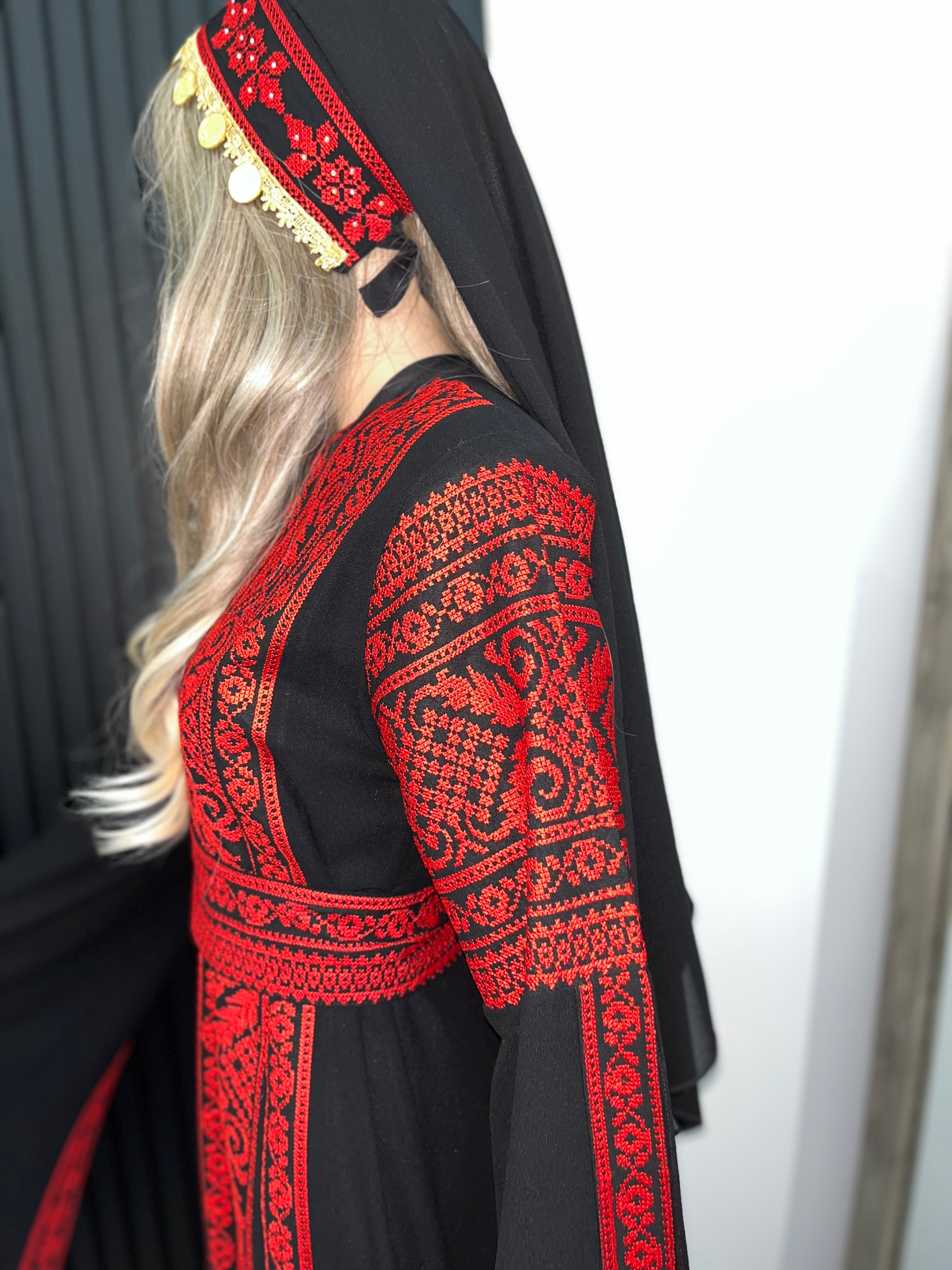 Palestanin Embroidered headband with coins Veil (3 colours)
