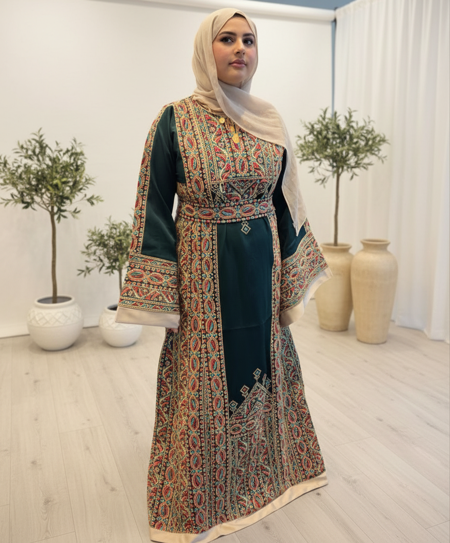 Fayrous Thobe Traditional Full Tatreez Back and Front Thobe