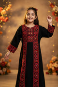 Kids Long Sleeve Full Embroidered Palestinian Thobe