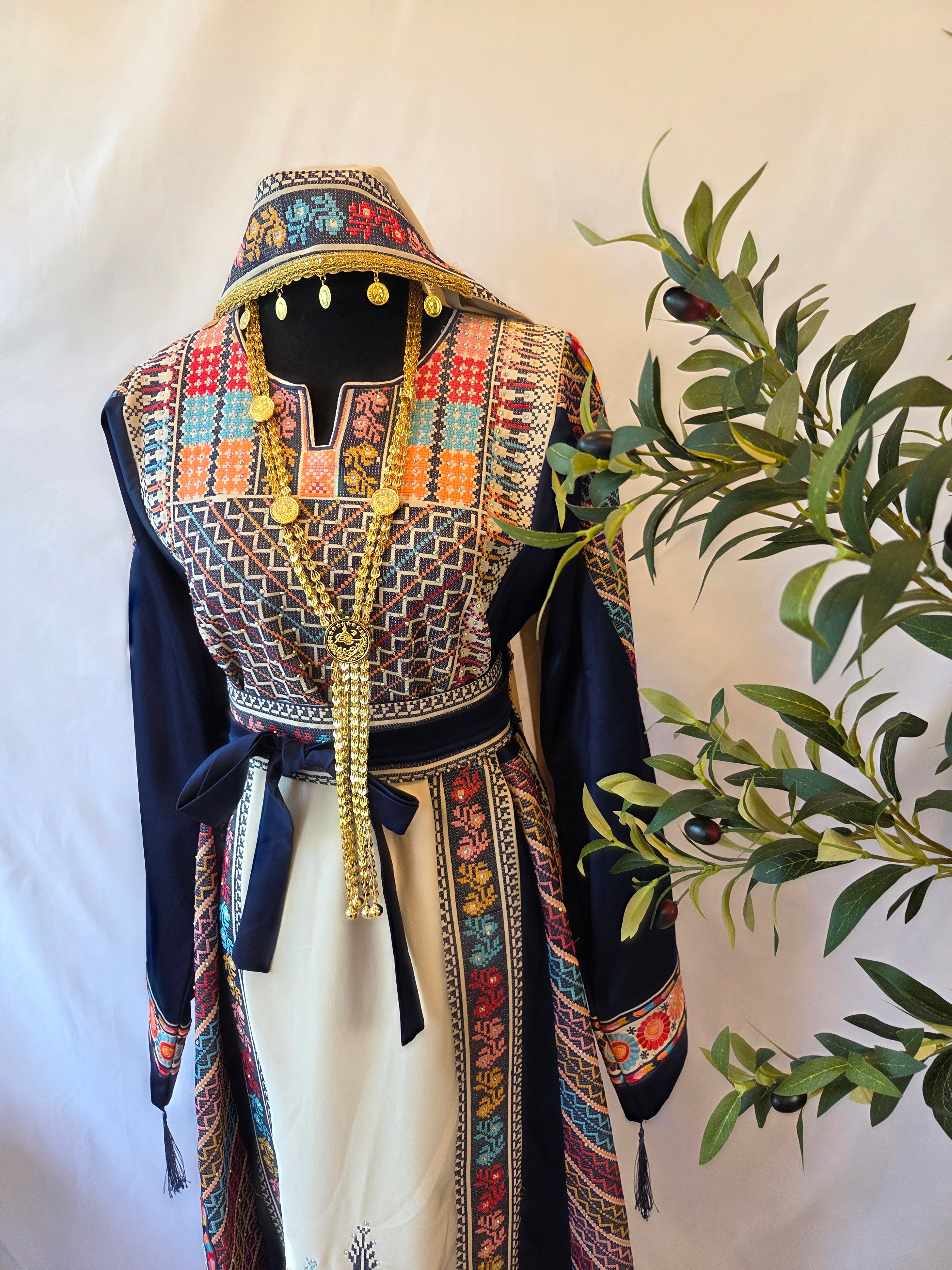 The Naya Thobe - Luxurious | Blue & White